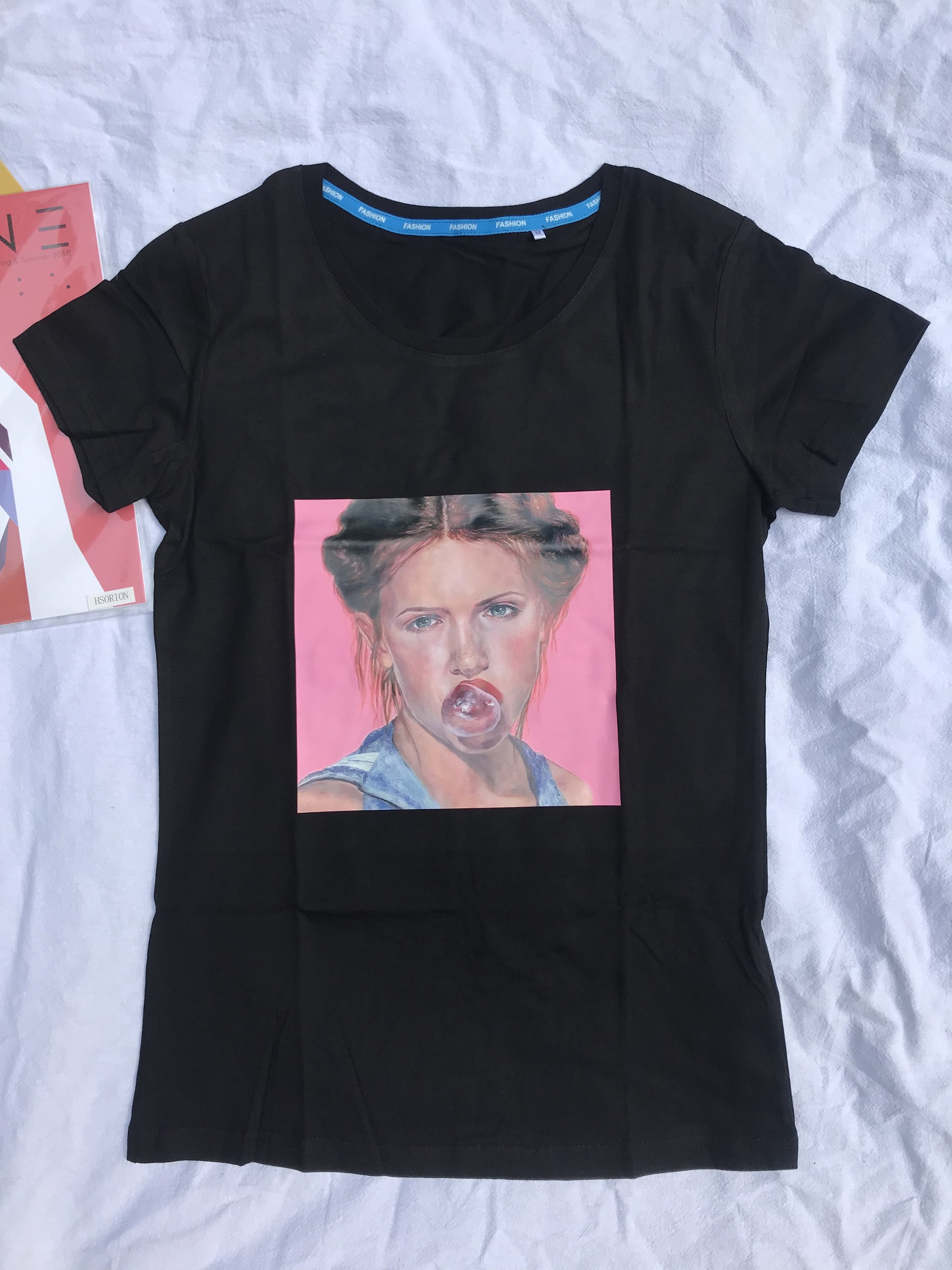 地雷系ファッション 自家製イラストTシャツ
