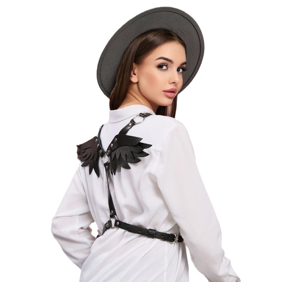 地雷系 堕天使羽根モチーフハーネスベルト