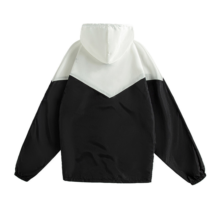 地雷系 病みかわモノトーンバイカラーゆるだぼパーカー