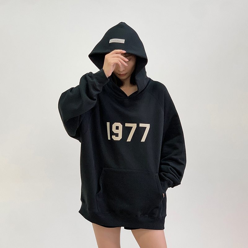 メンズカジュアルファッション ヴィンテージ風ナンバー刺繍フード付きプルオーバー