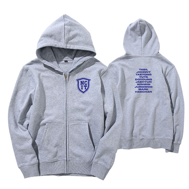 メンズカジュアルファッション カレッジ風ロゴプリント裏起毛プルオーバーパーカー