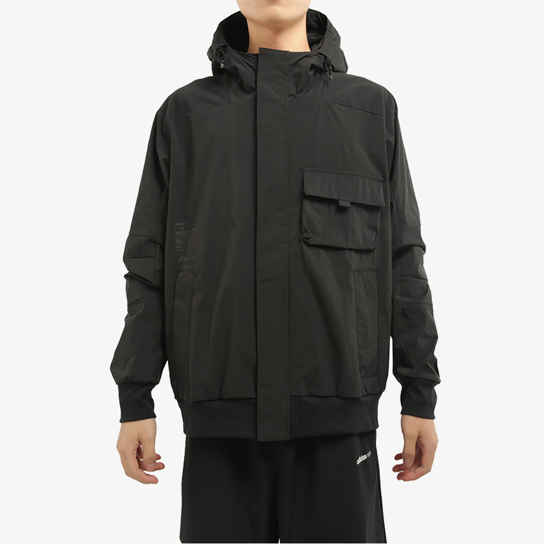 メンズカジュアルファッション 機能性抜群多ポケット付きフード中綿入りジャケット