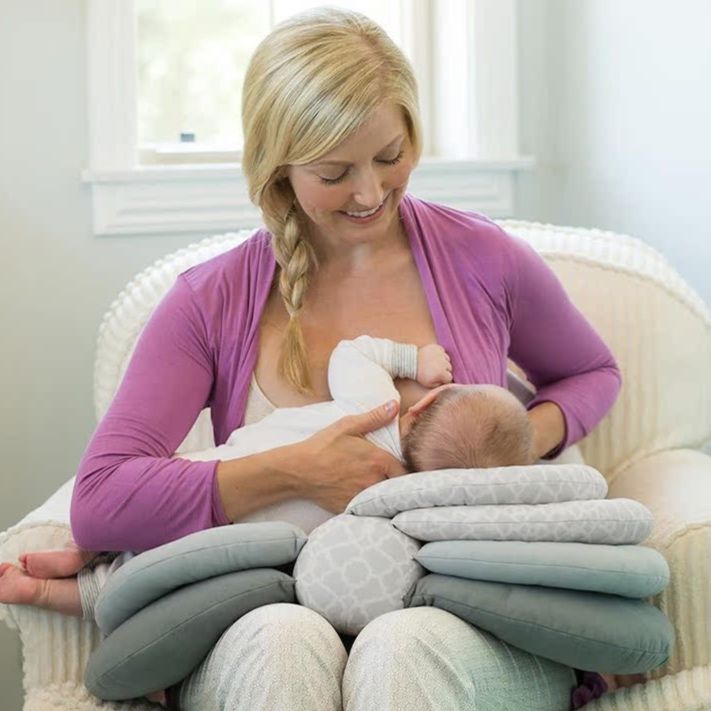 授乳クッション 多段階調整機能付き硬め授乳サポート枕