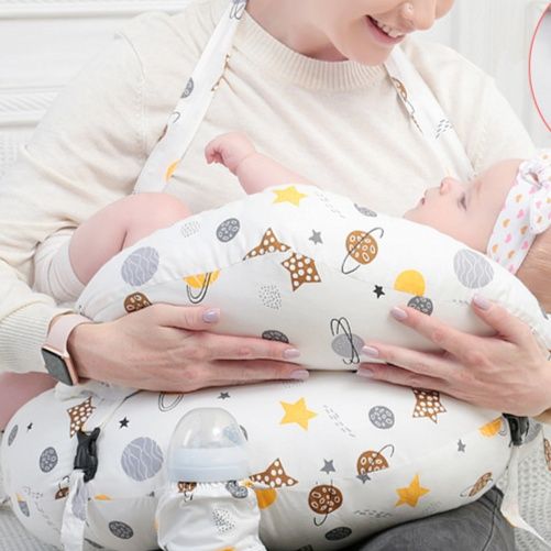 授乳クッションエアー 空気注入式多機能授乳クッション収納袋付き