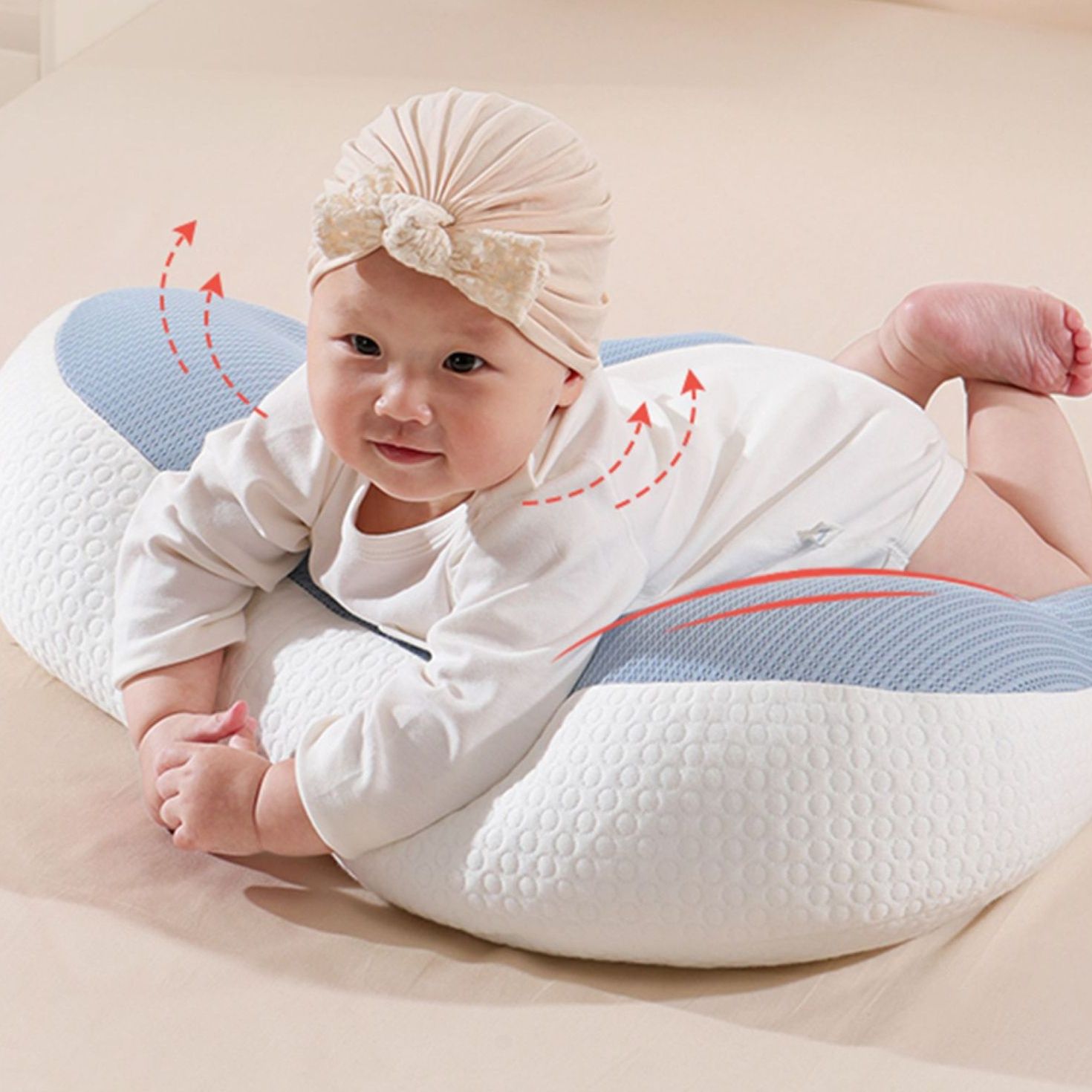 授乳クッションエアー 多機能エアー抱っこ補助枕防吐乳対応型