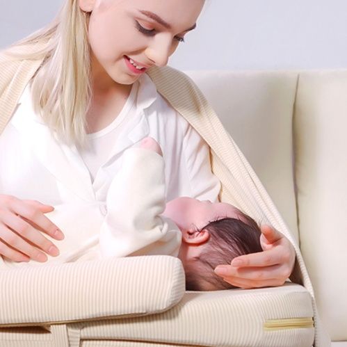 授乳クッション硬め 両手が自由になる硬め授乳クッション支え型