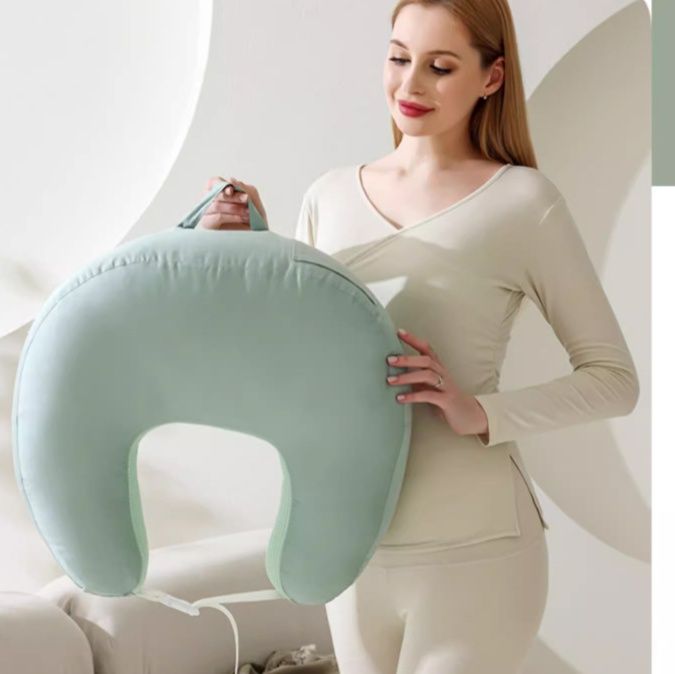 授乳クッションエアー 軽量通気性エアー授乳クッション腰背中サポート付き