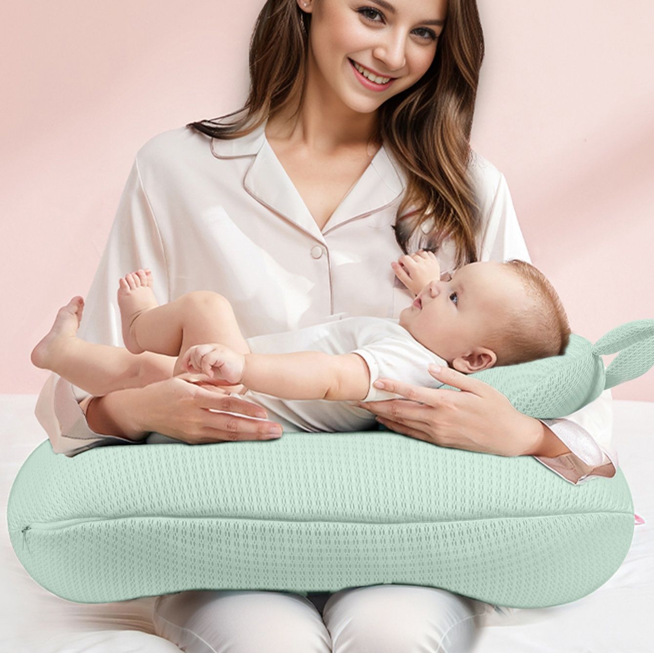 通気性抜群軽量メッシュ授乳クッション