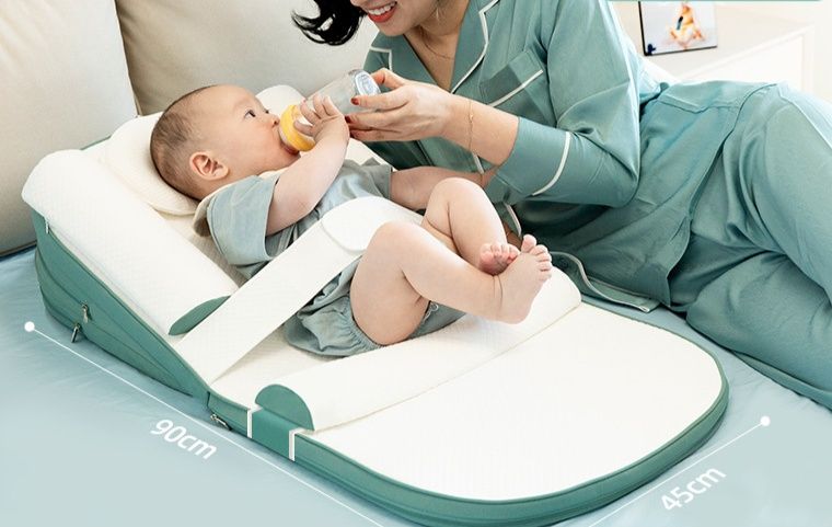 多機能傾斜型ビーズ授乳クッション赤ちゃん寝床セット