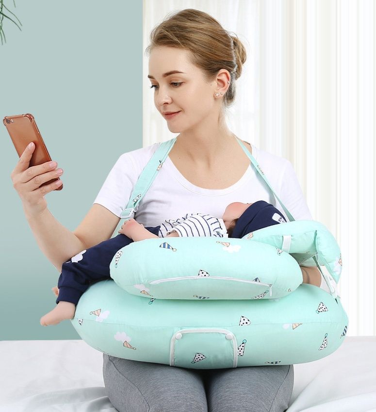 授乳クッション 多機能ビーズ入り授乳クッション肩掛け式