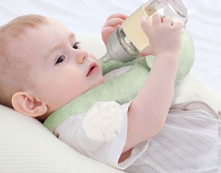 授乳クッション 多機能ビーズ入り哺乳瓶固定授乳クッション