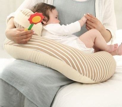 授乳クッション しっかり支えるボーダー柄硬め授乳クッション