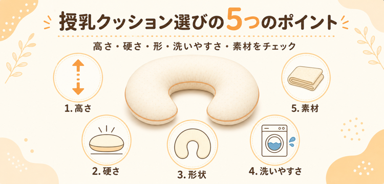 授乳クッション選びの5つのポイント