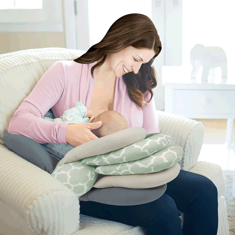 授乳クッション 新生児用授乳枕 多機能腰サポート枕 新生児用授乳枕 吐き戻し防止チェアサポート