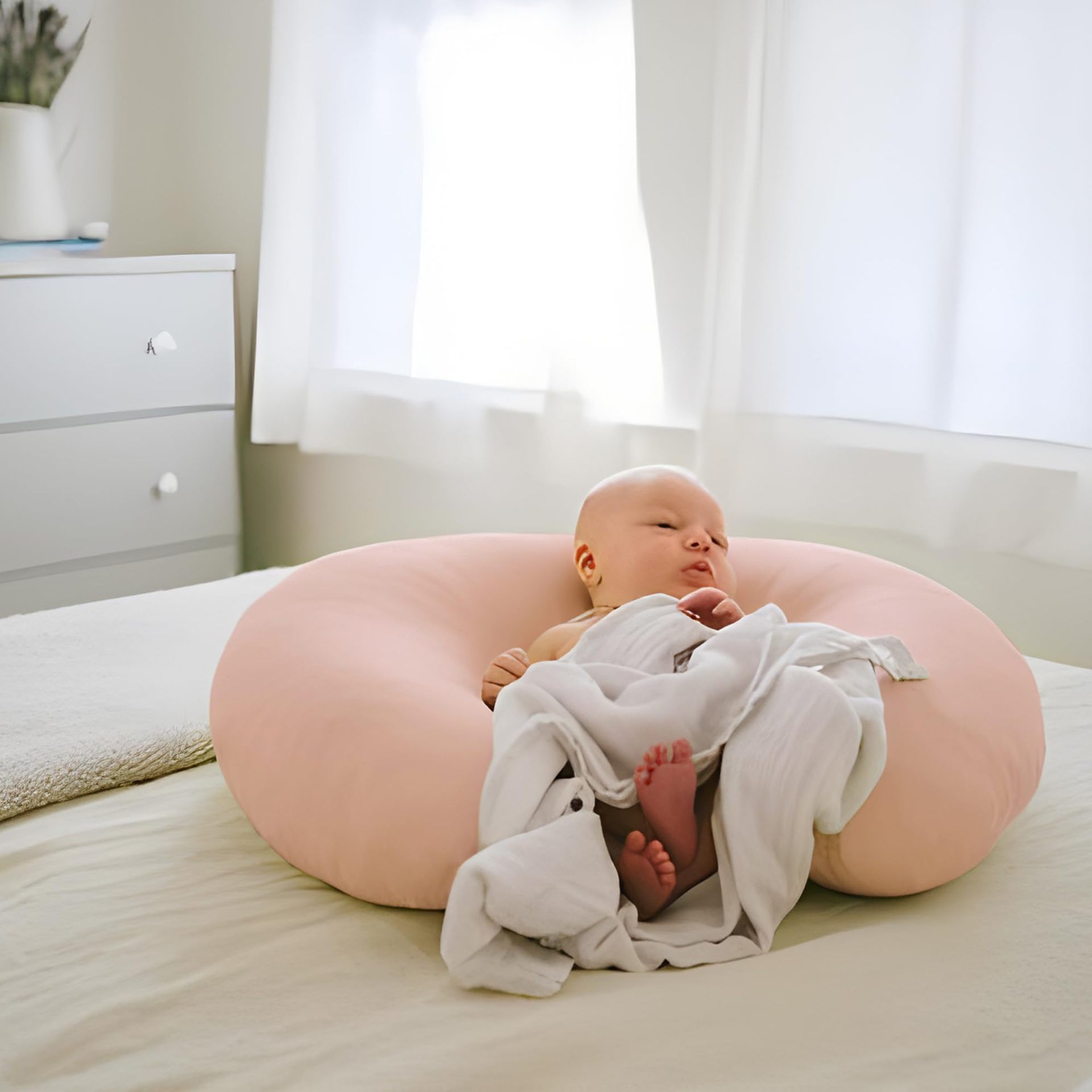 授乳クッション 花柄しっかりサポート硬め授乳クッション