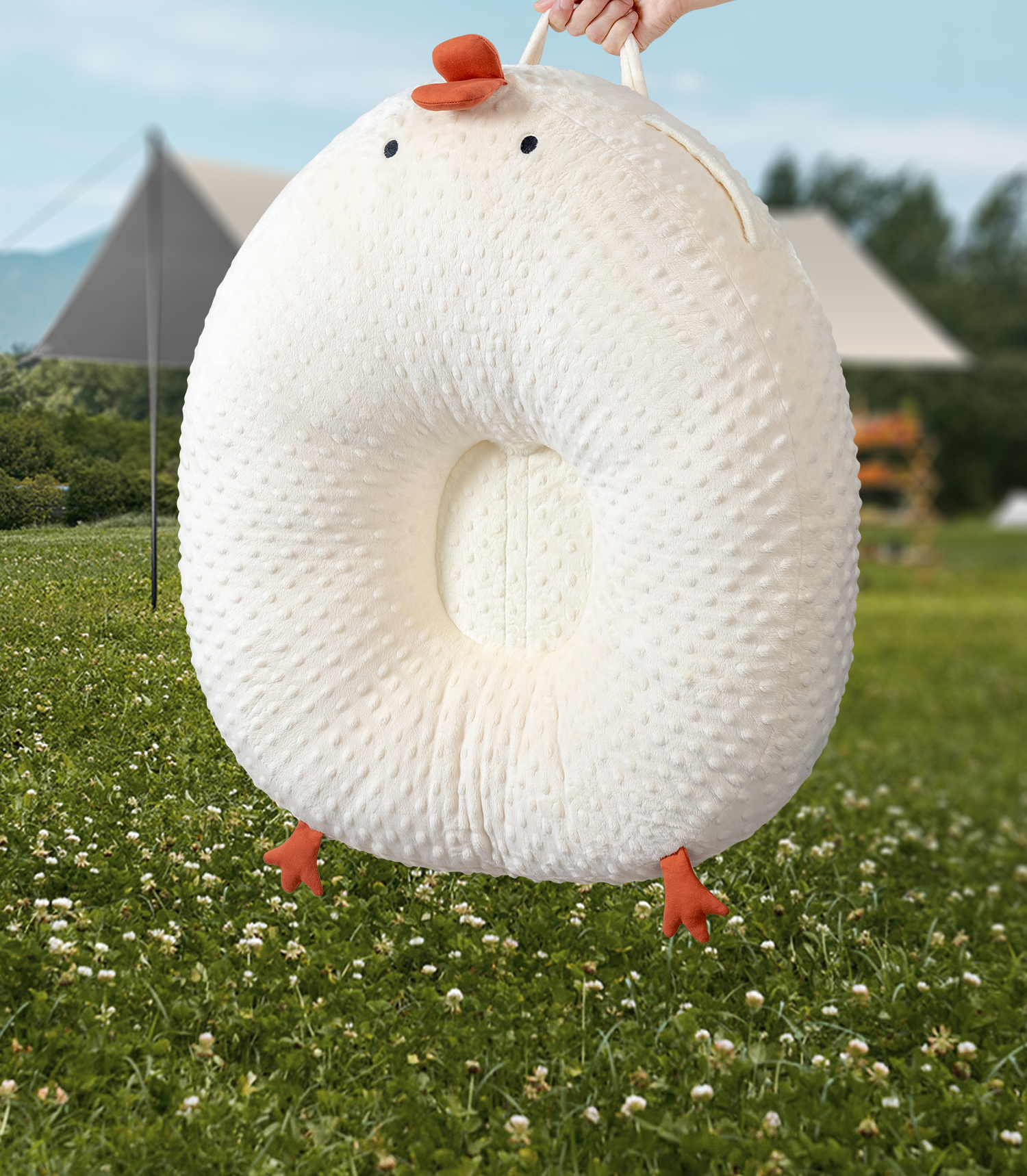 授乳クッション 可愛いアヒル型多機能ビーズクッション
