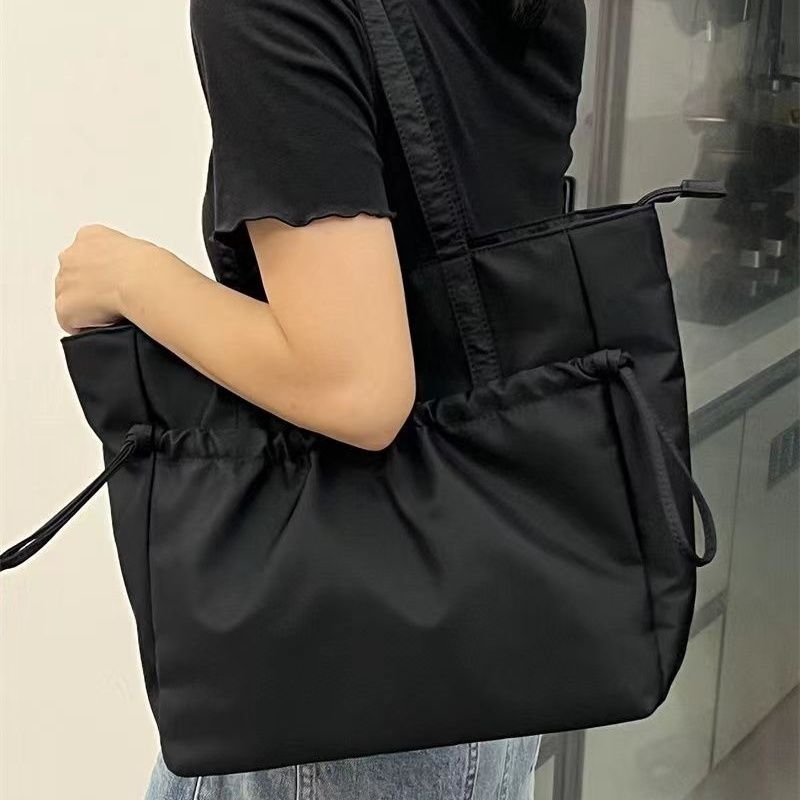 メンズトートバッグ ドローストリング付き大容量ナイロントートバッグ