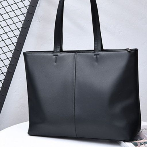 メンズトートバッグ シンプル縦型仕切り付き大容量通勤鞄