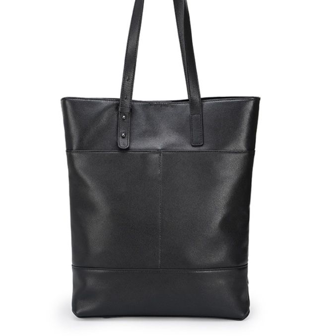 メンズトートバッグ 本革仕様シンプル縦型通勤鞄