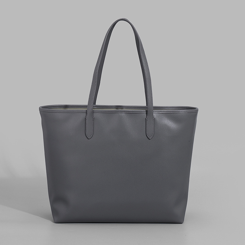 メンズトートバッグ 上質本革仕立てシンプル大容量横型肩掛け鞄