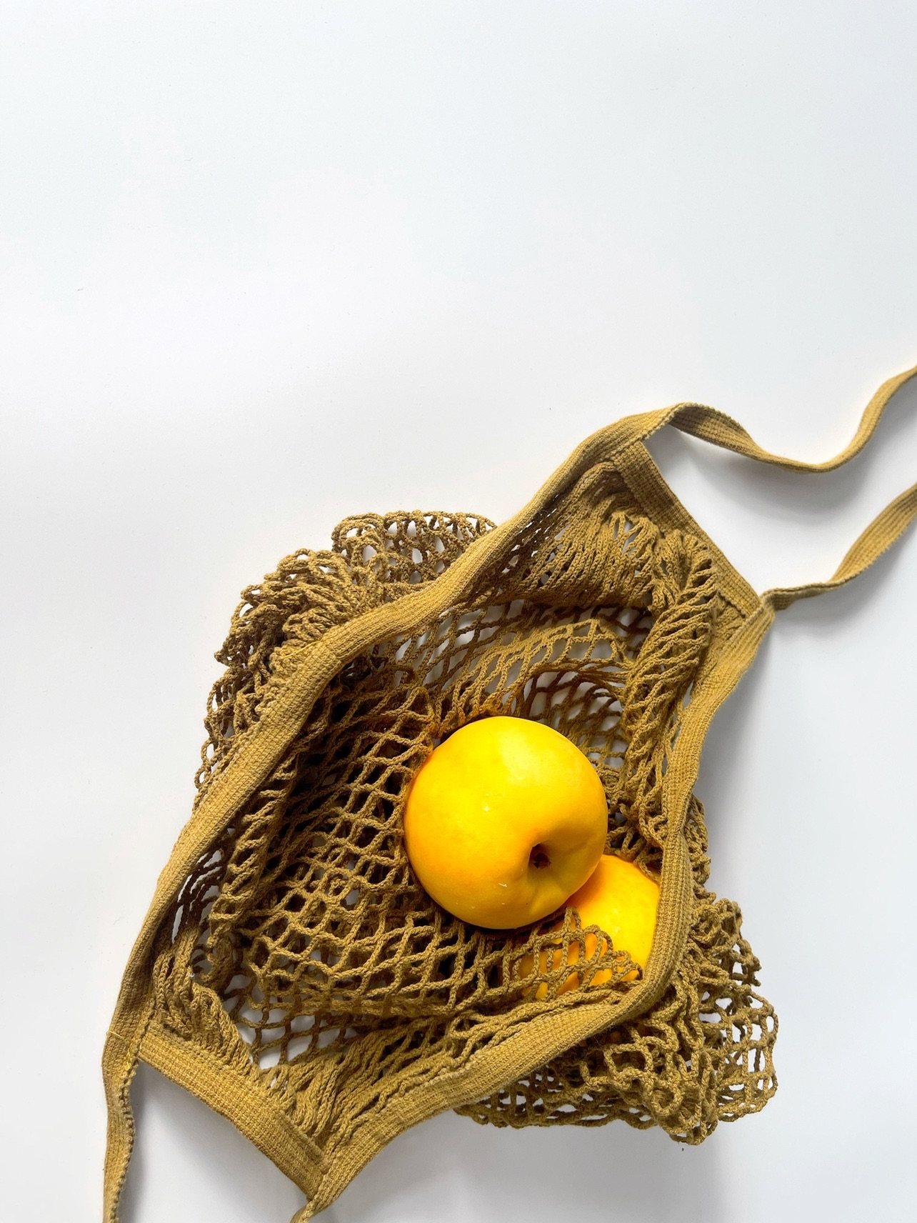 網目編みメッシュショルダーカゴバッグ