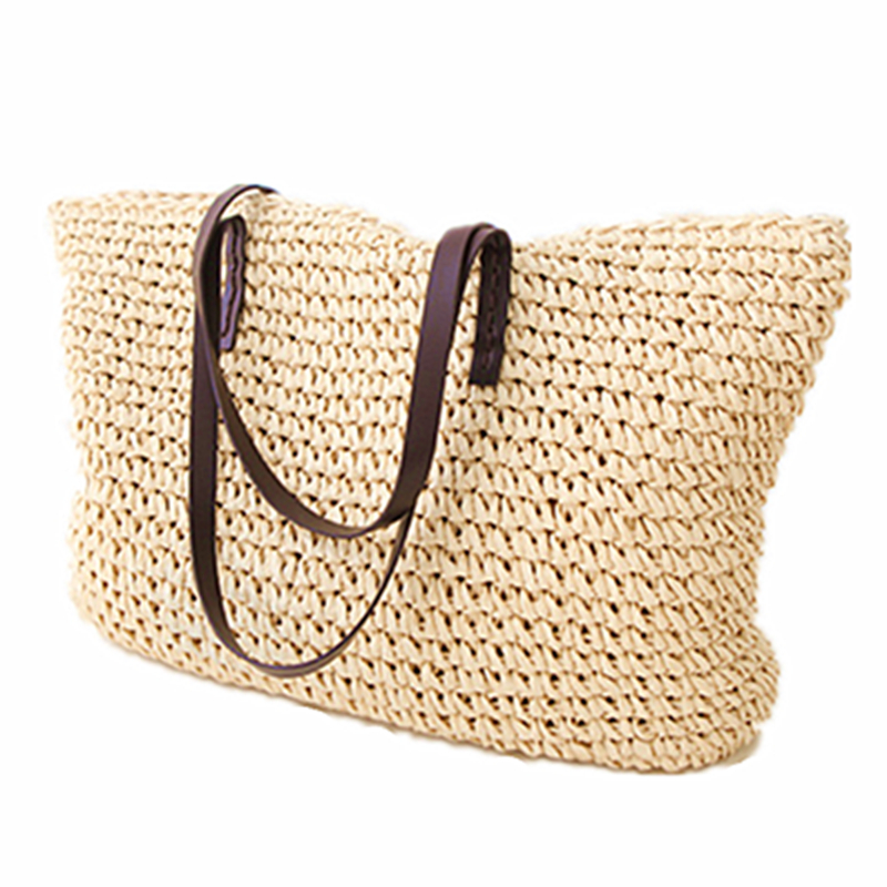 カゴバッグ 天然素材編み込み大容量トートかごばっぐ
