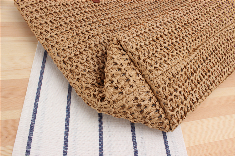 カゴバッグ 天然素材編み込み大容量トートバッグ