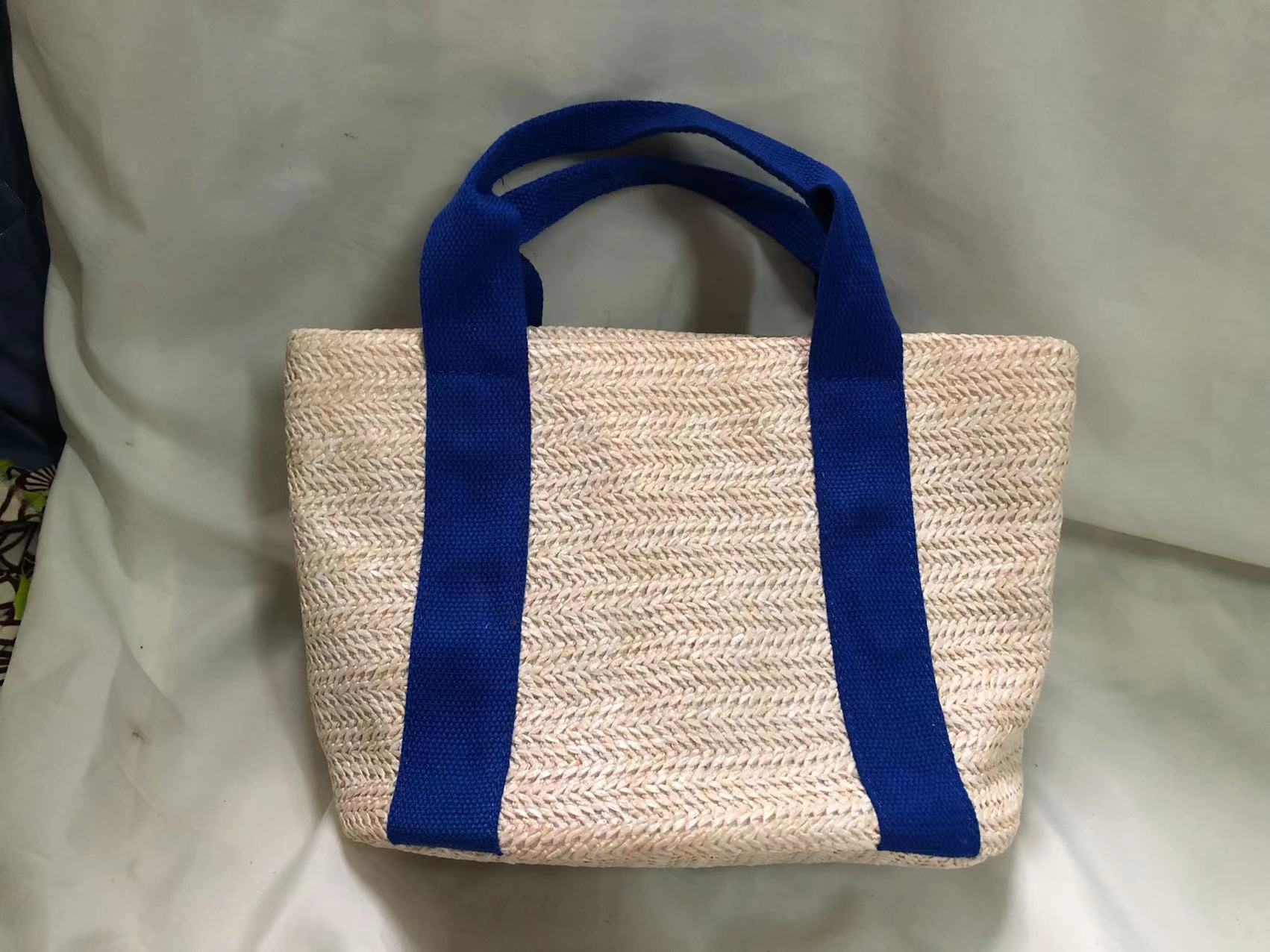 カゴバッグ ナチュラル麦わら風トート