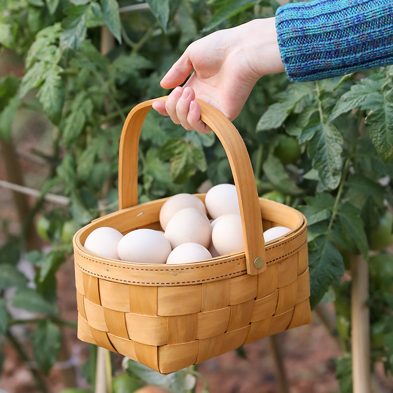 カゴバッグ 天然素材編み込みハンドバッグ型収納かご