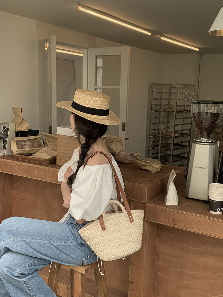 カゴバッグ 編み込み手提げカゴバッグ ショルダー付き二通り仕様