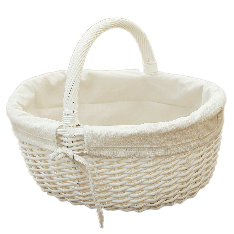 カゴバッグ 天然素材編み込みリボン付きハンドバッグ型かごバッグ