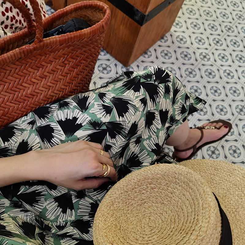 カゴバッグ ヘリンボーン編み丸型カゴバッグトート