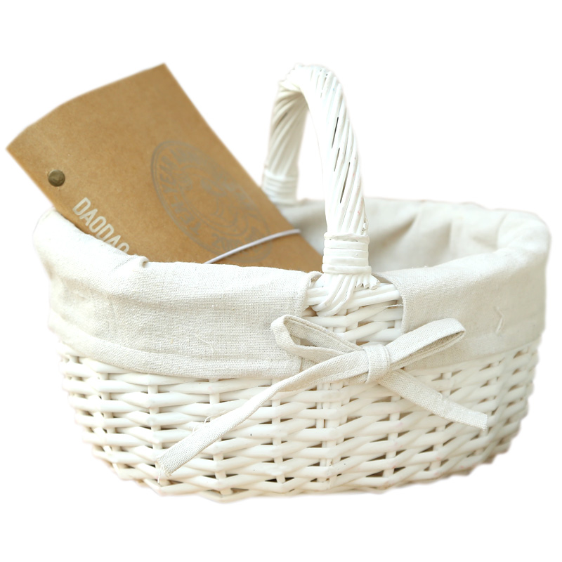 カゴバッグ 天然素材編み込みリボン付きハンドバッグ型かごバッグ