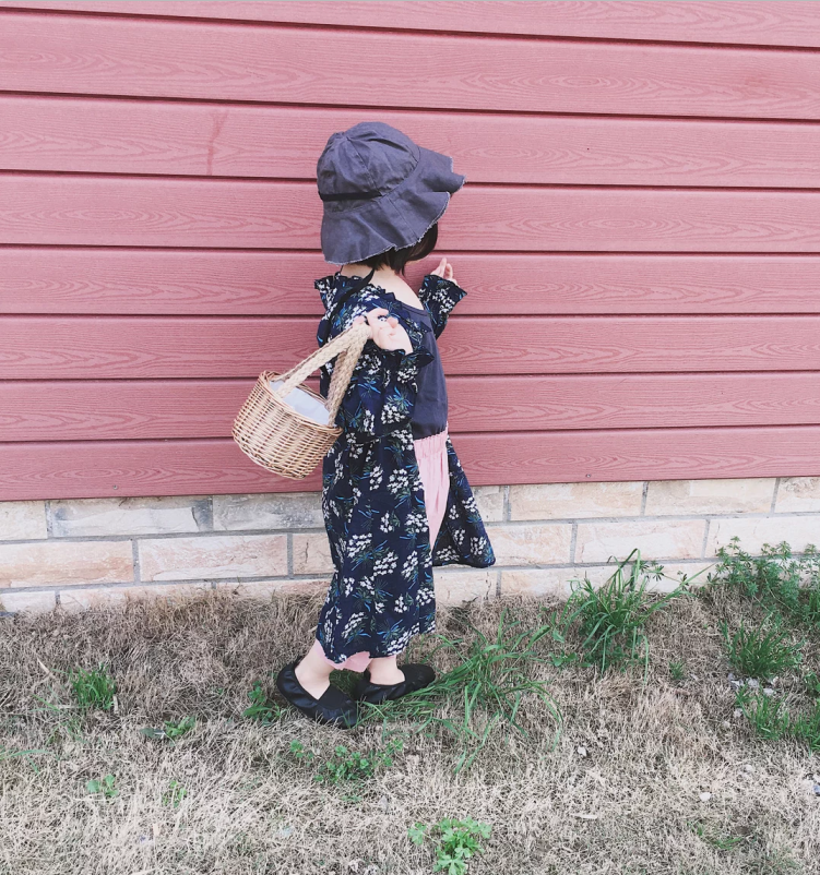 カゴバッグ 編み紐取っ手付きレース装飾籐編みカゴバッグ