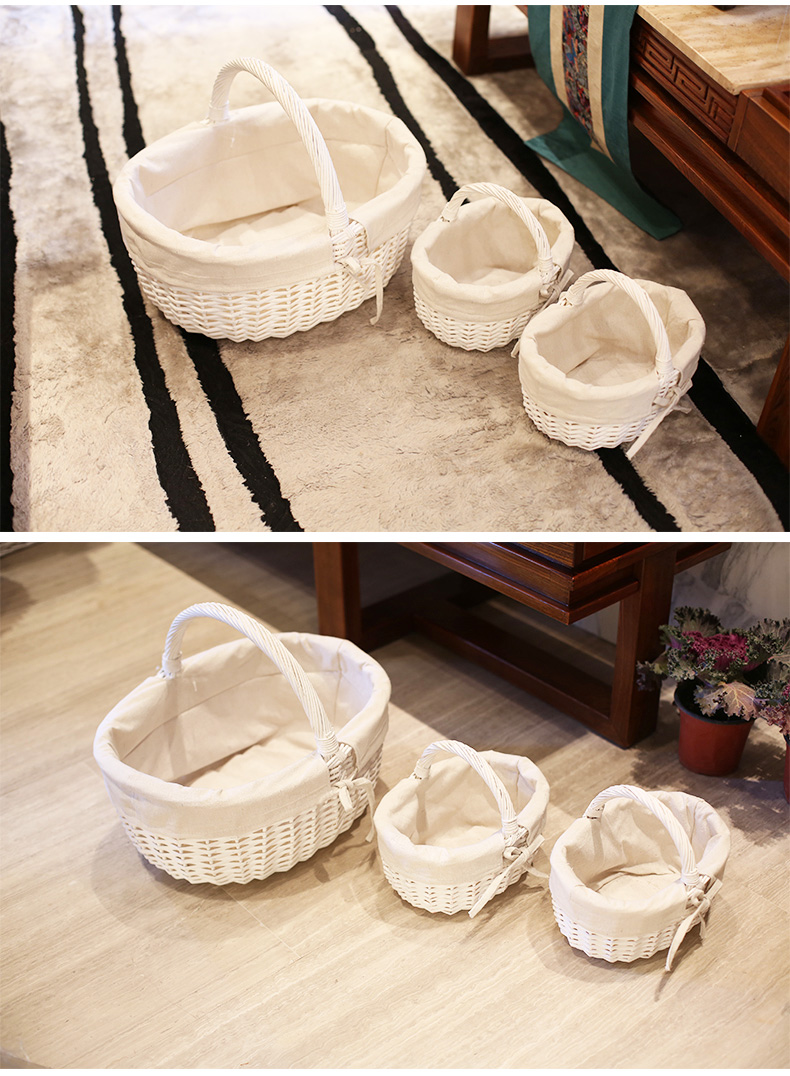 カゴバッグ 天然素材編み込みリボン付きハンドバッグ型かごバッグ