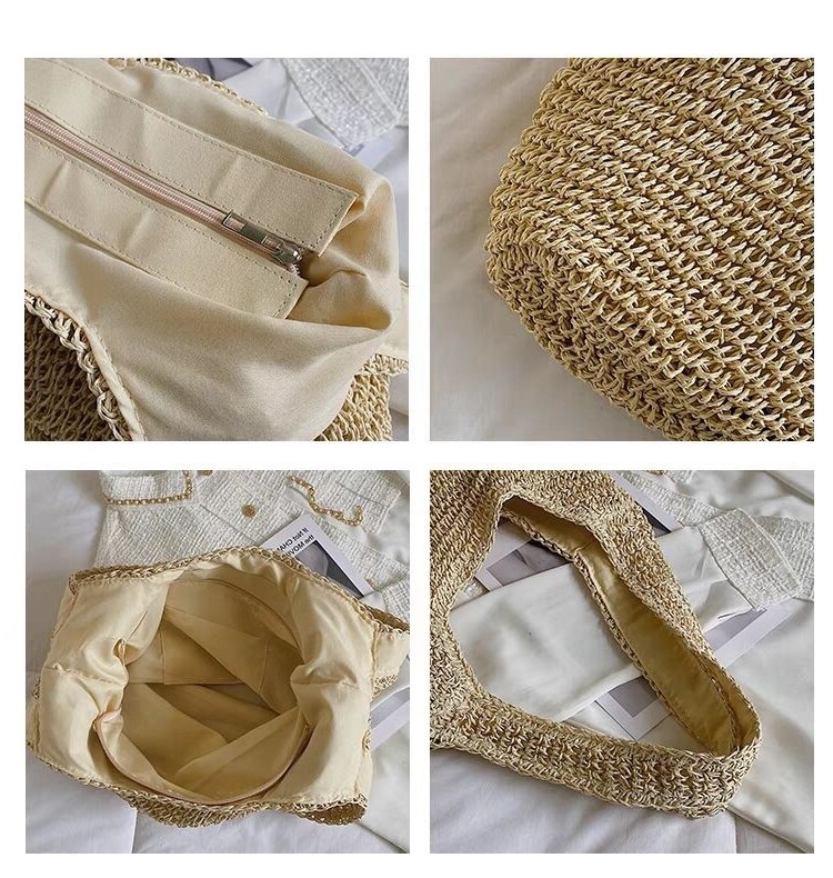 カゴバッグ 肩掛け楽々大容量ざっくり編みカゴバッグ