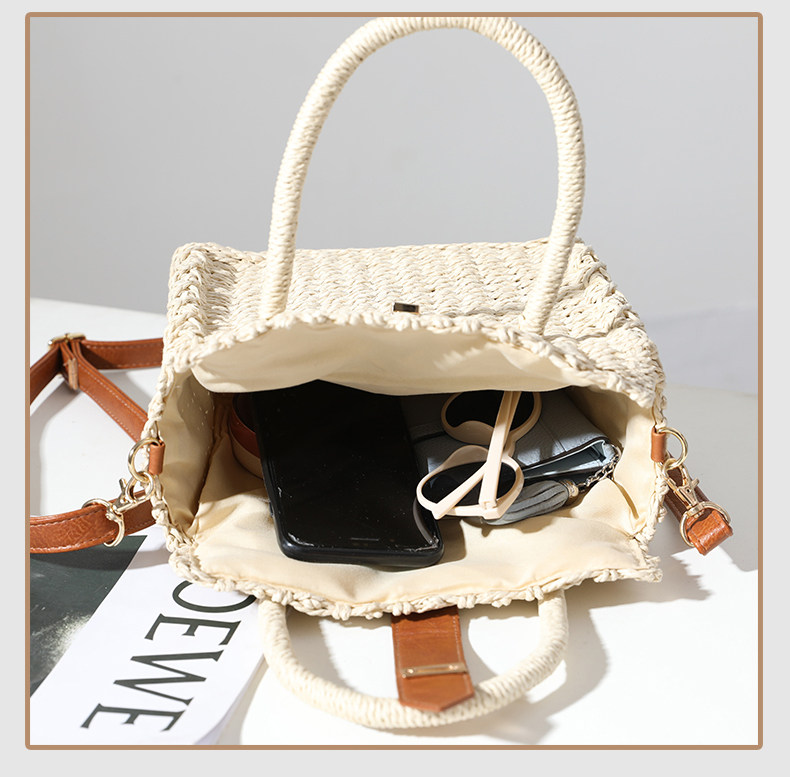 カゴバッグ 天然素材編み込み二way仕様カゴバッグ