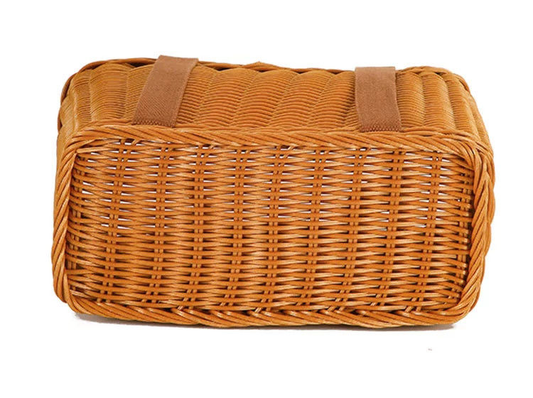 カゴバッグ 天然素材編み込み親子セットハンドバッグ