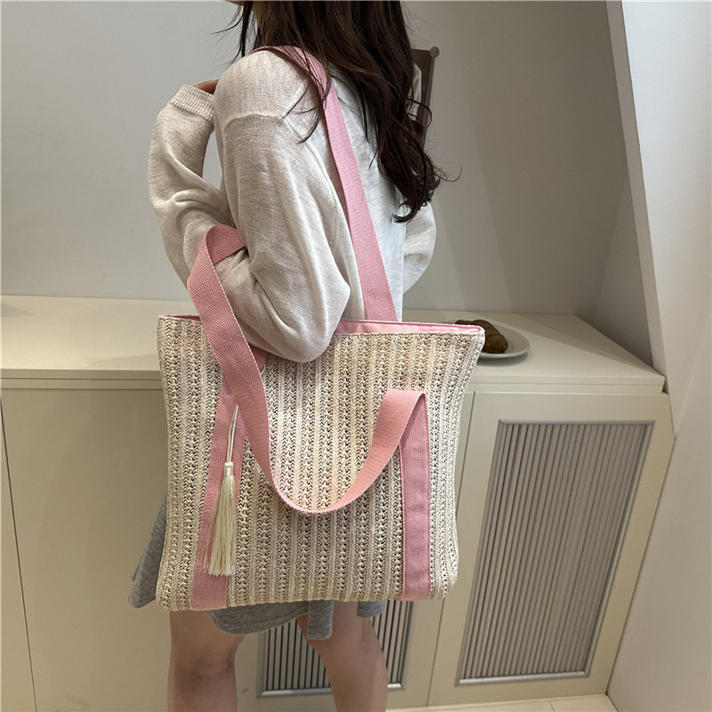 カゴバッグ 凛然編み目のトートカゴバッグ