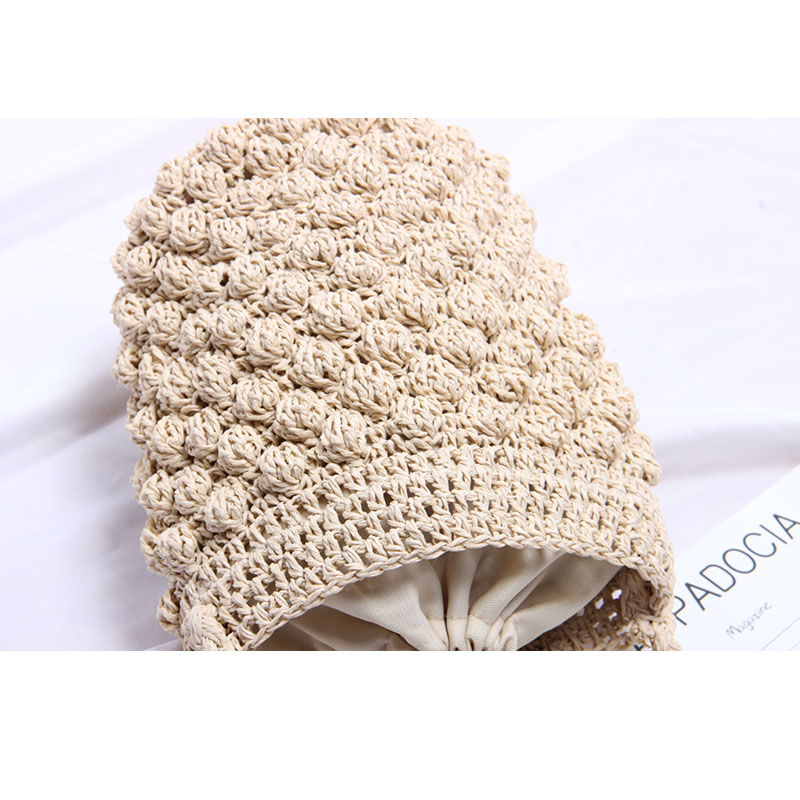 カゴバッグ 手編み風バケツ型巾着カゴバッグ