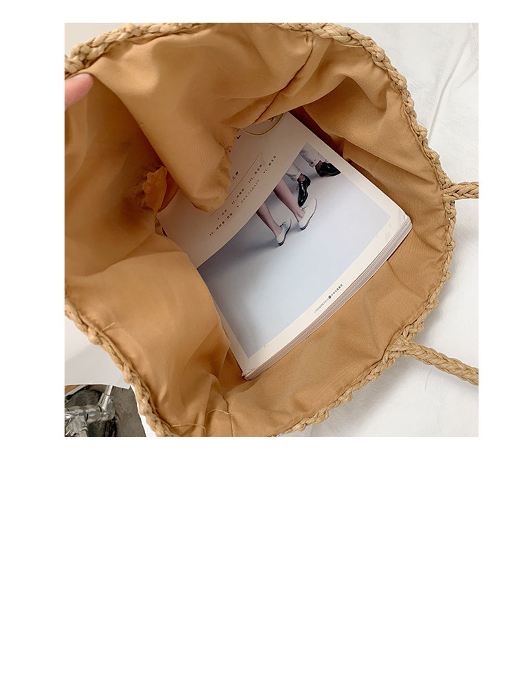 カゴバッグ 透かし編みが涼しげな手編み風トート型バッグ