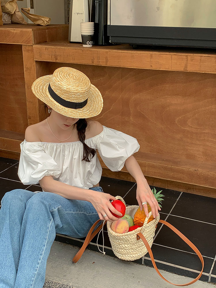 カゴバッグ 編み込み手提げカゴバッグ ショルダー付き二通り仕様