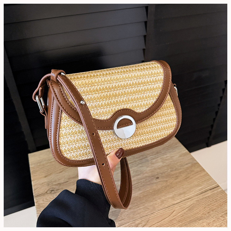カゴバッグ ナチュラル風ミニショルダーバッグ