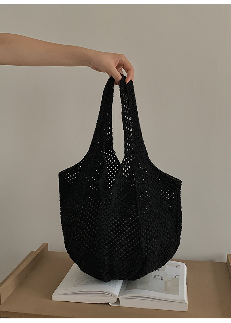 カゴバッグ 透かし編み 軽やかトートバッグ