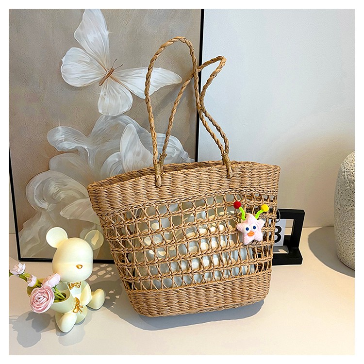 カゴバッグ 夏色かわいい ゆったりメッシュ かごトート