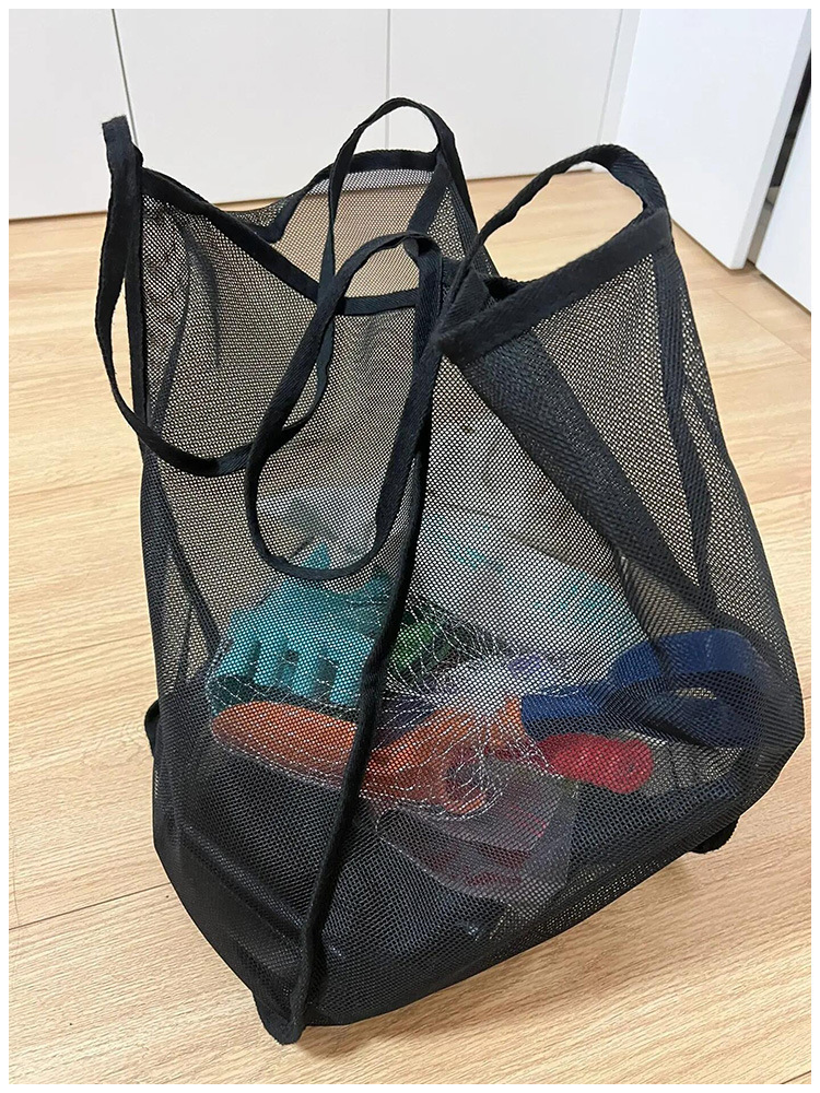 カゴバッグ 透かし織りメッシュトート