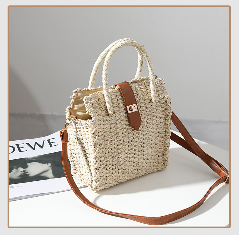 カゴバッグ 天然素材編み込み二way仕様カゴバッグ