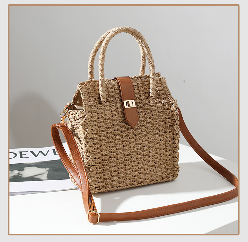 カゴバッグ 天然素材編み込み二way仕様カゴバッグ