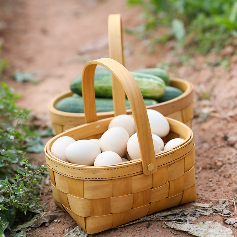 カゴバッグ 天然素材編み込みハンドバッグ型収納かご