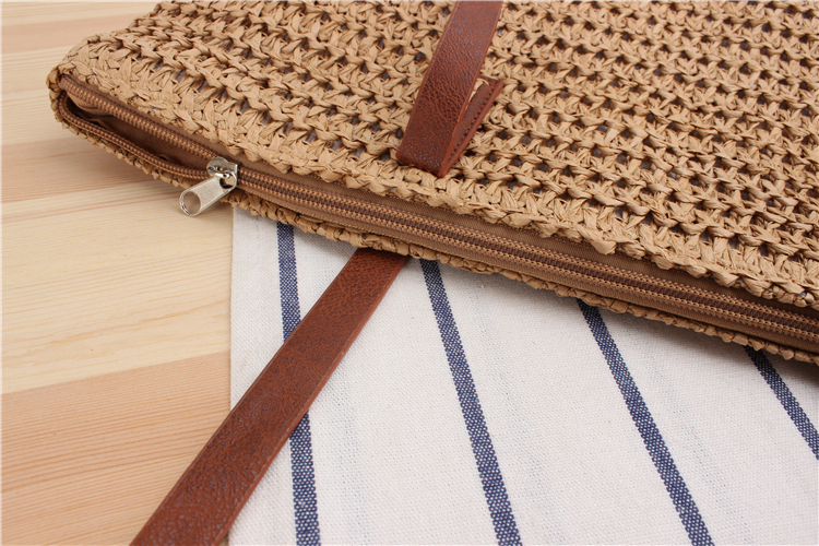 カゴバッグ 天然素材編み込み大容量トートバッグ